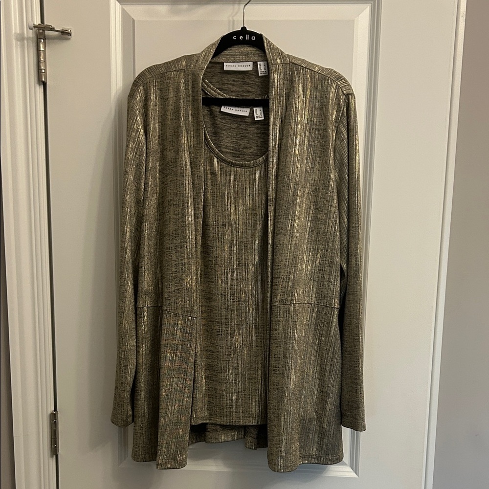 Susan Graver Metallic Gold Blazer